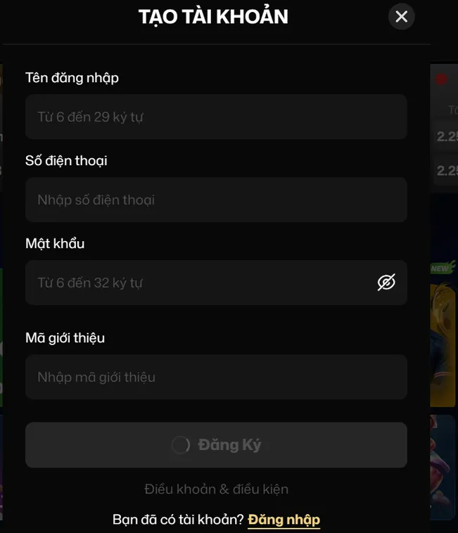 Đăng Ký VaoBet Hướng Dẫn Chi Tiết Cách Tạo Tài Khoản Nhanh Chóng Trong Vài Phút