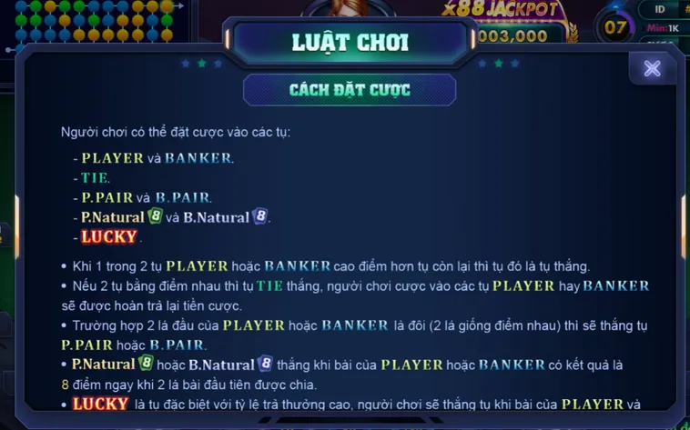 Khám Phá Siêu Phẩm Nổ Hũ Baccarat Lucky 88 Tại VaoBet Với Giải Thưởng Khổng Lồ