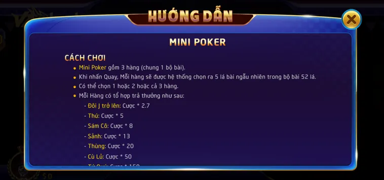 Trải Nghiệm Đỉnh Cao Với Table Game Mini Poker Tại VaoBet Uy Tín