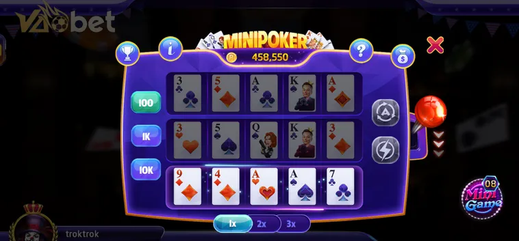 Trải Nghiệm Đỉnh Cao Với Table Game Mini Poker Tại VaoBet Uy Tín
