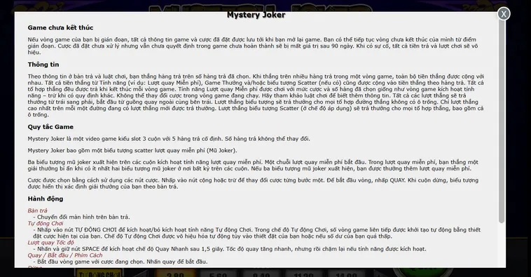 Game Nhanh Mystery Joker Tại VaoBet Trải Nghiệm Quay Hũ Đẳng Cấp Đỉnh Cao
