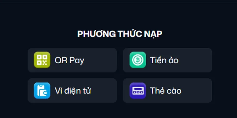 Các Phương Thức Nạp Tiền Chính Tại Hệ Thống VaoBet