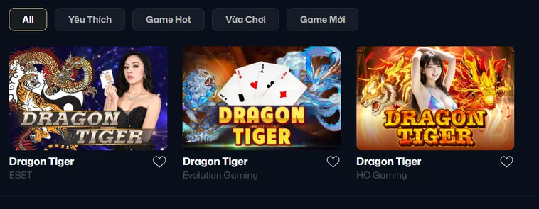 Khám Phá Trải Nghiệm Đỉnh Cao Dragon Tiger Tại VaoBet Đổi Thưởng Lớn