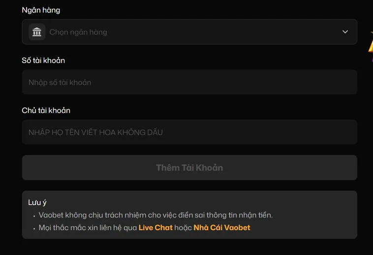Rút Tiền Về Tài Khoản Ngân Hàng Tại VaoBet Hướng Dẫn Quy Trình Thanh Toán Siêu Tốc Cho Mọi Thành Viên Chính Thức